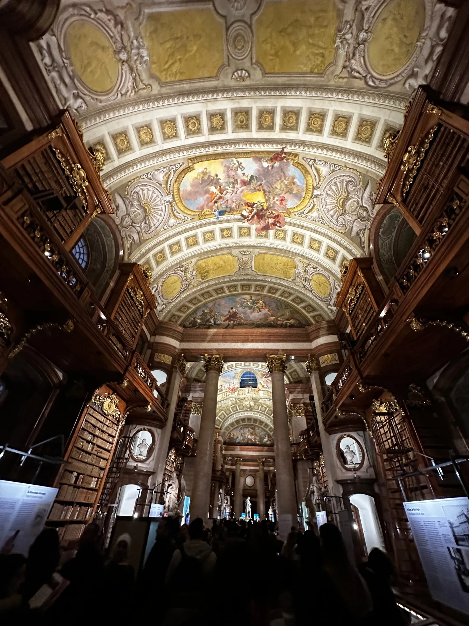 The ornate State Hall of the Austrian National Library